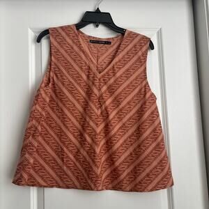 Gudrun Sjöden Lightweight Sleeveless Organic Cotton Tank Blouse Top M Boho Artsy
